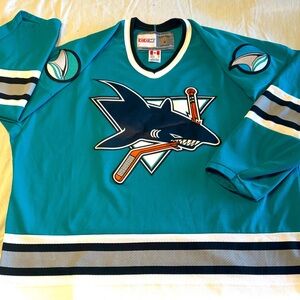 CCM San Jose Sharks Vintage Hockey Jersey ( Official Licensed ) XL , $82